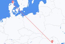 Loty z Aalborg w Danii do Bacau w Rumunii