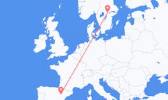 Flyg från Zaragoza, Spanien till Örebro, Sverige
