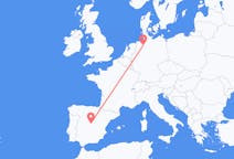 Flyrejser fra Madrid, Spanien til Bremen, Tyskland