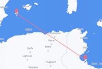 Flights from Djerba, Tunisia to Ibiza, Spain