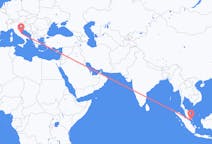 Flyg från Singapore, Singapore till Pescara, Italien