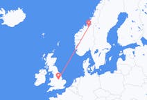 Vluchten van Nottingham, Engeland naar Trondheim, Noorwegen
