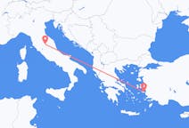 Vols depuis la ville de Pérouse vers la ville de Samos