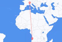 Flyg från Lubango, Angola till Genua, Italien