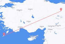 Vols depuis la ville d'Erzincan vers la ville de Karpathos