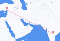 Flyreiser fra Hyderabad, India til Adana, Tyrkia