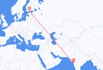 Vluchten van Bombay, India naar Helsinki, Finland