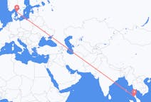 Flyreiser fra Krabi, Thailand til Göteborg, Sverige
