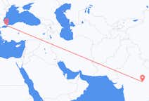 Loty z Dżabalpur, Indie z Stambuł, Turcja