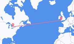 出发地 加拿大滑鐵盧前往英格兰的紐奎的航班