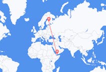 Flyrejser fra Aden, Yemen til Kuopio, Finland