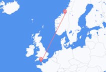 Vuelos desde Alderney a Trondheim