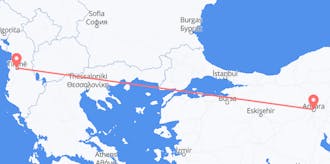 항공편 ~에서 알바니아 에게 터키