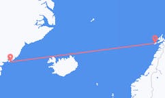 Flyg från Kulusuk, Grönland till Leknes, Norge