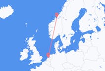 Fly fra Ørland til Amsterdam