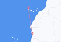 Vluchten van Nouakchott naar La Palma (ort i Mexiko, Guanajuato, Salamanca)