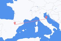 Flights from Zaragoza, Spain to Ancona, Italy