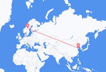 Flyg från Yantai, Kina till Östersund, Sverige
