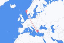 Flights from Haugesund, Norway to Plaka, Milos, Greece