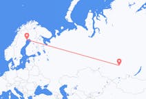 Vluchten van Krasnojarsk naar Luleå