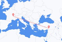 Vluchten van Kahramanmaraş naar Lyon