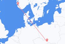 Flyrejser fra Ostrava, Tjekkiet til Stavanger, Norge