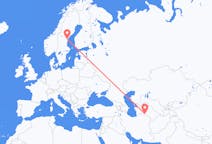 Flights from from Ashgabat to Sundsvall