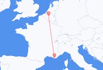 Flyg från Toulon, Frankrike till Bryssel, Belgien