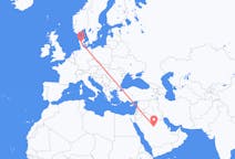 Flyg från Al Qasim, Saudiarabien till Billund, Danmark