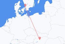 Flyg från Budapest, Ungern till Ängelholm, Sverige