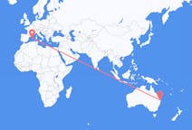 Flyg från Brisbane, Australien till Mahon, Spanien
