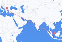 Vluchten van Pontianak, Indonesië naar Thessaloniki, Griekenland