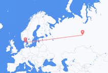 Flyg från Khanty-Mansiysk till Ålborg