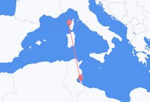 Flyreiser fra Djerba, Tunisia til Ajaccio, Frankrike