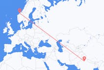 Flyreiser fra New Delhi, India til Kristiansund, Norge