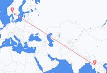 Flyreiser fra Loikaw, Myanmar (Burma) til Oslo, Norge