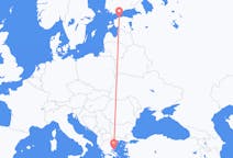 Flyg från Tallinn, Estland till Skiáthos, Grekland