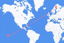 Flyreiser fra Manihi, Fransk Polynesia til Skellefteå, Sverige