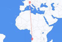 Flyg från Lubango, Angola till Milano, Italien