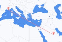 Flyreiser fra Riyadh, til Toulon