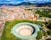 Photo of the aerial view of Plaza de Toros in Pamplona, the capital of Navarre province in northern Spain.