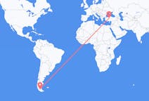 Flyrejser fra Punta Arenas, Chile til Ankara, Tyrkiet
