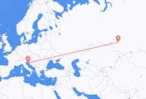 Flyg från Novosibirsk, Ryssland till Pula, Kroatien