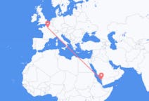 Flights from Jizan, Saudi Arabia to Paris, France