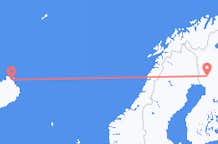 Flyg från Thorshofn, Island till Rovaniemi, Finland