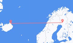 Loty z Thorshofn, Islandia do Rovaniemi, Finlandia