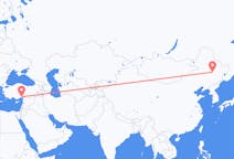 Flyrejser fra Harbin, Kina til Adana, Tyrkiet