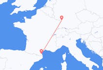 Flyrejser fra Perpignan, Frankrig til Karlsruhe, Tyskland
