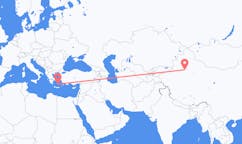 Flights from Korla, China to Santorini, Greece