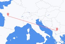 Flug frá Skopje, Norður-Makedóníu til Poitiers, Frakklandi